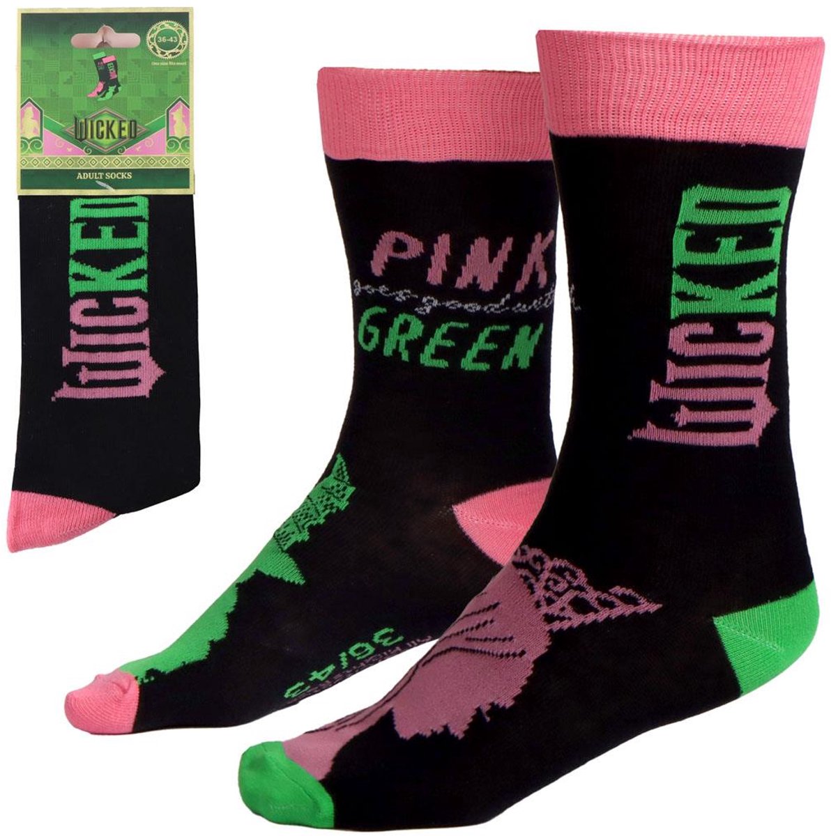 Cerdá lifes little moments Wicked Socks Pink goes good met Green 36-43 Footwear